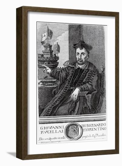 Portrait of Italian Writer, Giovanni Di Bernardo Rucellai-Giacomo Porchera-Framed Giclee Print