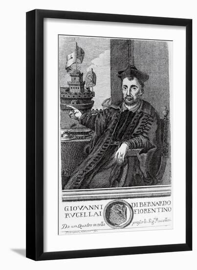 Portrait of Italian Writer, Giovanni Di Bernardo Rucellai-Giacomo Porchera-Framed Giclee Print