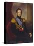 Portrait of Ivan Fyodorovich Paskevich, Count of Erivan, Viceroy of the Kingdom of Poland, 1845-Jan Ksawery Kaniewski-Stretched Canvas
