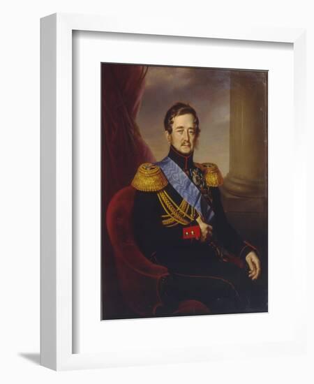 Portrait of Ivan Fyodorovich Paskevich, Count of Erivan, Viceroy of the Kingdom of Poland, 1845-Jan Ksawery Kaniewski-Framed Giclee Print