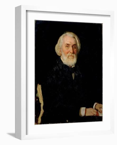 Portrait of Ivan S. Turgenev (1818-83), 1879-Ilya Efimovich Repin-Framed Giclee Print