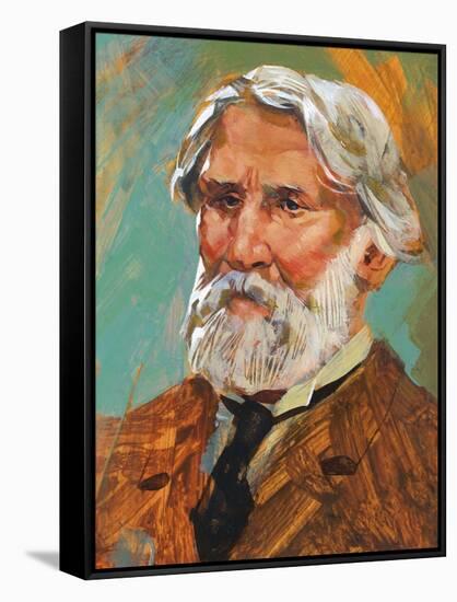 Portrait of Ivan Sergeyevich Turgenev (Orel, 1818-Bougival, 1883), Russian Writer-null-Framed Stretched Canvas