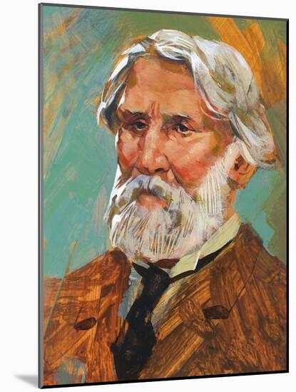 Portrait of Ivan Sergeyevich Turgenev (Orel, 1818-Bougival, 1883), Russian Writer-null-Mounted Giclee Print