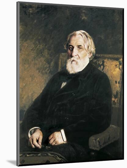 Portrait of Ivan Sergueievich Turgenev-Ilya Yefimovich Repin-Mounted Art Print