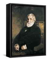 Portrait of Ivan Sergueievich Turgenev-Ilya Yefimovich Repin-Framed Stretched Canvas