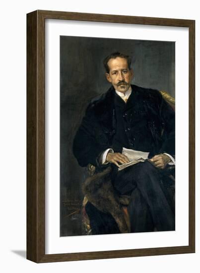 Portrait of Jacinto Octavio Picón, 1903, Spanish School-Jose Villegas cordero-Framed Giclee Print