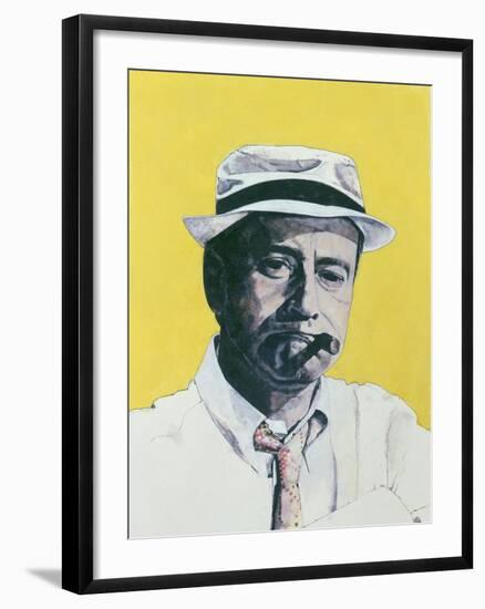 Portrait of Jack Lemmon, Illustration for 'The Daily Mirror Colour Supplement', 1964-Barry Fantoni-Framed Giclee Print