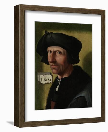 Portrait of Jacob Cornelisz Van Oostsanen-Jacob Cornelisz van Oostsanen-Framed Art Print