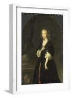 Portrait of Jacoba Bicker, Wife of Pieter De Graeff-Caspar Netscher-Framed Art Print