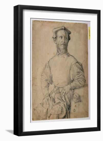 Portrait of Jacopo Pontormo-Agnolo Bronzino-Framed Giclee Print