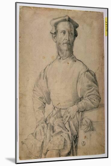 Portrait of Jacopo Pontormo-Agnolo Bronzino-Mounted Giclee Print