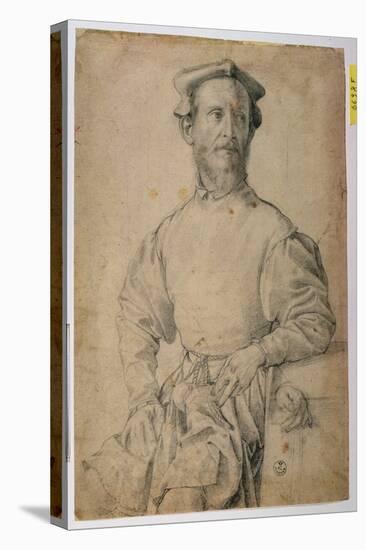 Portrait of Jacopo Pontormo-Agnolo Bronzino-Stretched Canvas