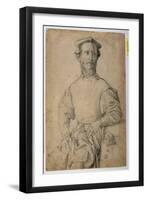 Portrait of Jacopo Pontormo-Agnolo Bronzino-Framed Premium Giclee Print