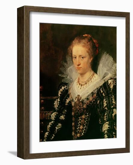 Portrait of Jacqueline Van Caestre, Wife of Jean-Charles De Cordes (Oil on Wood)-Peter Paul Rubens-Framed Giclee Print