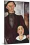 Portrait of Jacques & Berthe Lipchitz-Amedeo Modigliani-Mounted Art Print