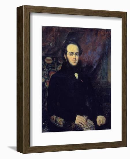 Portrait of Jacques Fromental Levy Dit Halevy, by Francois Gabriel Lepaulle-null-Framed Giclee Print