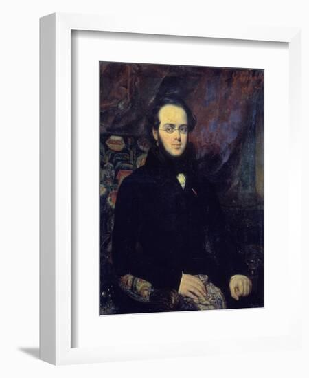 Portrait of Jacques Fromental Levy Dit Halevy, by Francois Gabriel Lepaulle-null-Framed Giclee Print