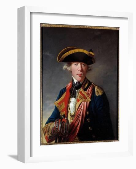 Portrait of James Cook (1728 - 1779), British Navigator around 1766 - 1768.Painting by Joseph Wrigh-Joseph Wright of Derby-Framed Giclee Print