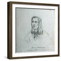 Portrait of James Delaware - a Delaware Indian-Gustav Sohon-Framed Giclee Print