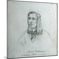 Portrait of James Delaware - a Delaware Indian-Gustav Sohon-Mounted Giclee Print