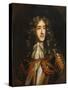 Portrait of James, Duke of York (1633-1701) as Lord High Admiral, Later King James II of England-Henry Gascars-Stretched Canvas