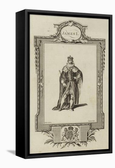 Portrait of James I-Samuel Wale-Framed Stretched Canvas