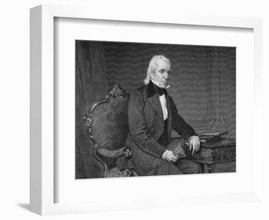 Portrait of James Knox Polk (1795-1849) (Detail)-Alonzo Chappel-Framed Giclee Print