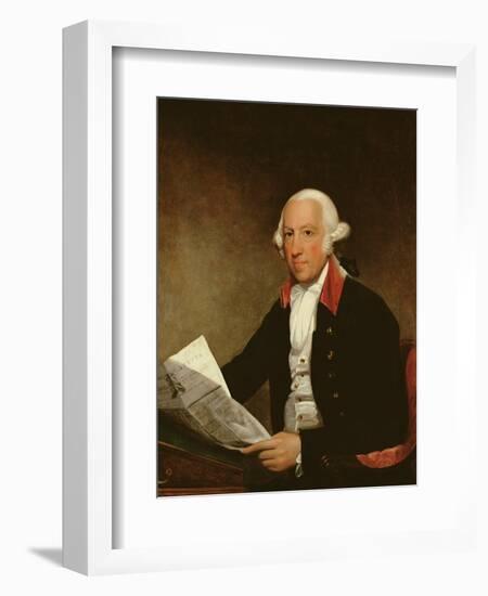 Portrait of James Rivington after a Painting by Gilbert Stuart (1755-1828), 1806-Ezra Ames-Framed Giclee Print