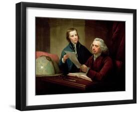 Portrait of James Russell (D.1773) Professor of Natural Philosophy at Edinburgh University and His-David Martin-Framed Giclee Print