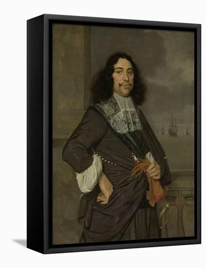 Portrait of Jan Van Nes, Vice-Admiral of Holland of West-Friesland-Ludolf de Jongh-Framed Stretched Canvas