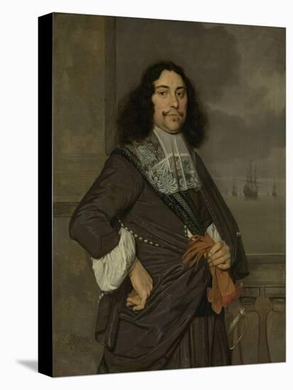 Portrait of Jan Van Nes, Vice-Admiral of Holland of West-Friesland-Ludolf de Jongh-Stretched Canvas