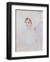 Portrait of Jane Austen, C.1810-Cassandra Austen-Framed Giclee Print