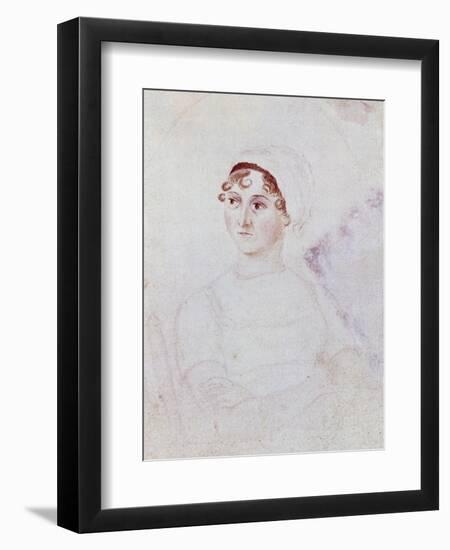 Portrait of Jane Austen, C.1810-Cassandra Austen-Framed Giclee Print