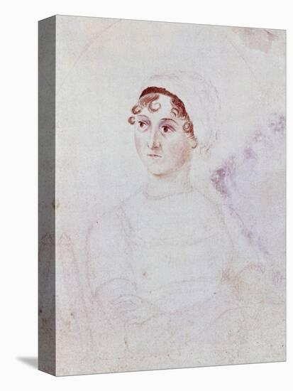 Portrait of Jane Austen, C.1810-Cassandra Austen-Stretched Canvas