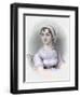 Portrait of Jane Austen, C.1850-Cassandra Austen-Framed Giclee Print