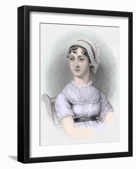 Portrait of Jane Austen, C.1850-Cassandra Austen-Framed Giclee Print