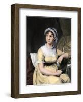 Portrait of Jane Austin, English Novelist-null-Framed Giclee Print