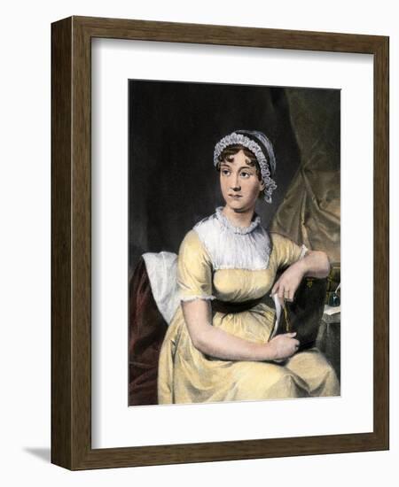 Portrait of Jane Austin, English Novelist-null-Framed Giclee Print