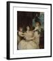 Portrait of Jane, Countess of Harrington, with her Sons-Sir Joshua Reynolds-Framed Premium Giclee Print