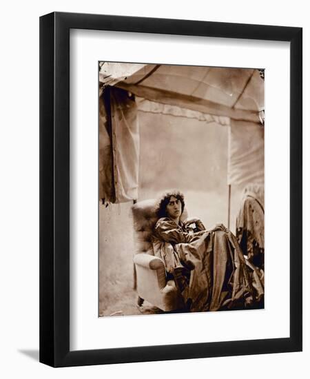 Portrait of Jane Morris (1839-1914) 1865 (Albumen Print)-John R. Parsons-Framed Premium Giclee Print