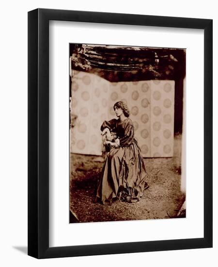 Portrait of Jane Morris (1839-1914) 1865 (Albumen Print)-John R. Parsons-Framed Premium Giclee Print