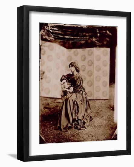 Portrait of Jane Morris (1839-1914) 1865 (Albumen Print)-John R. Parsons-Framed Giclee Print