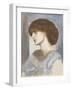 Portrait of Jane Morris, 1868-74-Dante Gabriel Rossetti-Framed Giclee Print