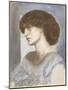 Portrait of Jane Morris, 1868-74-Dante Gabriel Rossetti-Mounted Giclee Print