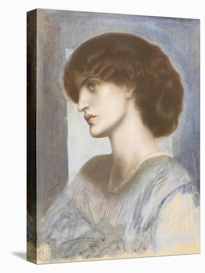 Portrait of Jane Morris, 1868-74-Dante Gabriel Rossetti-Stretched Canvas
