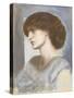 Portrait of Jane Morris, 1868-74-Dante Gabriel Rossetti-Stretched Canvas