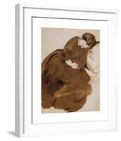 Portrait of Jane Morris Asleep on a Sofa-Dante Gabriel Rossetti-Framed Premium Giclee Print