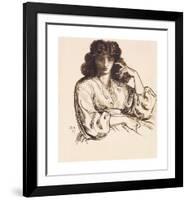 Portrait of Jane Morris-Dante Gabriel Rossetti-Framed Premium Giclee Print