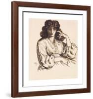 Portrait of Jane Morris-Dante Gabriel Rossetti-Framed Premium Giclee Print