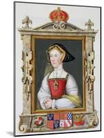 Portrait of Jane Seymour 3rd Queen of Henry VIII from "Memoirs of the Court of Queen Elizabeth"-Sarah Countess Of Essex-Mounted Giclee Print